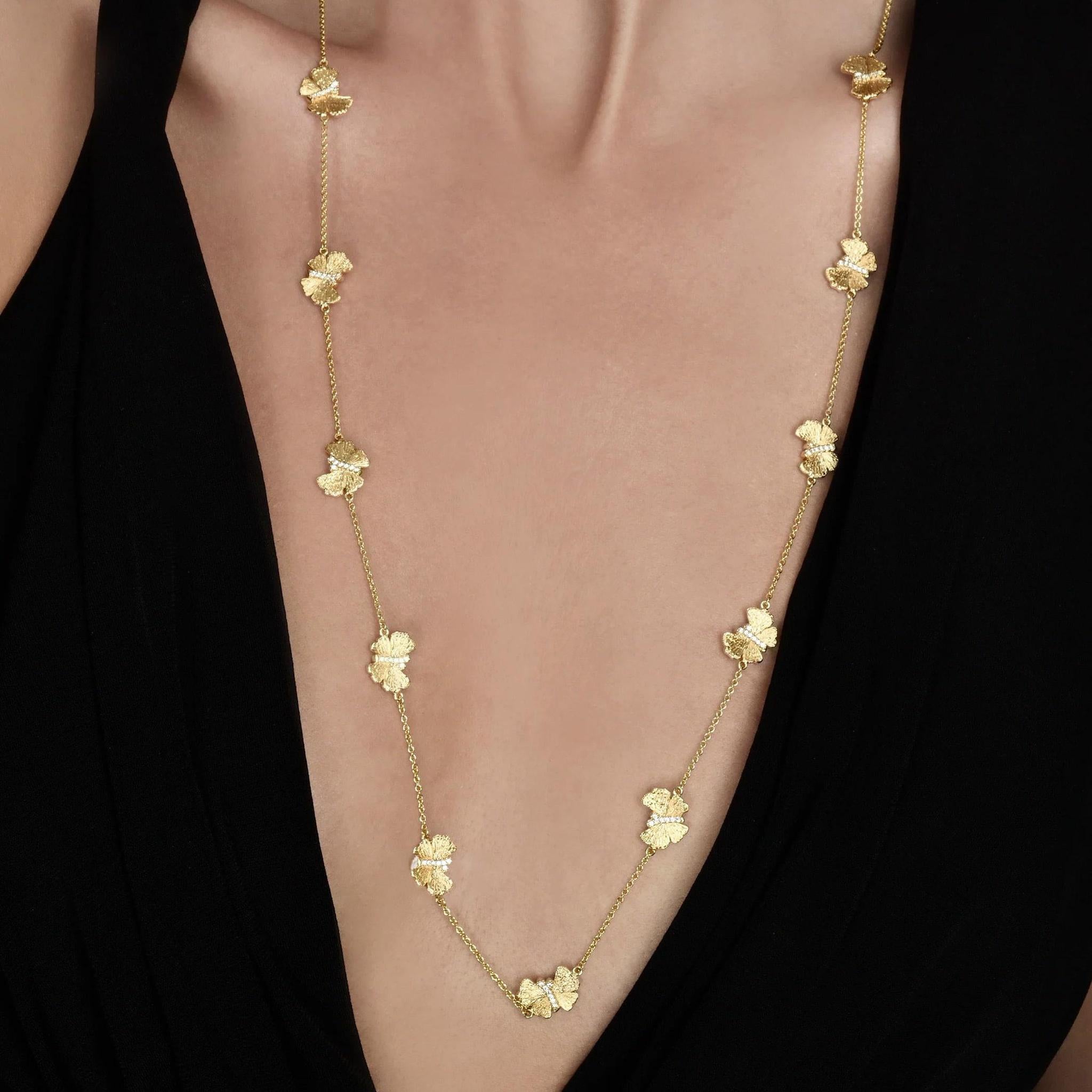 Butterfly Long Station Necklace | Anabel Aram